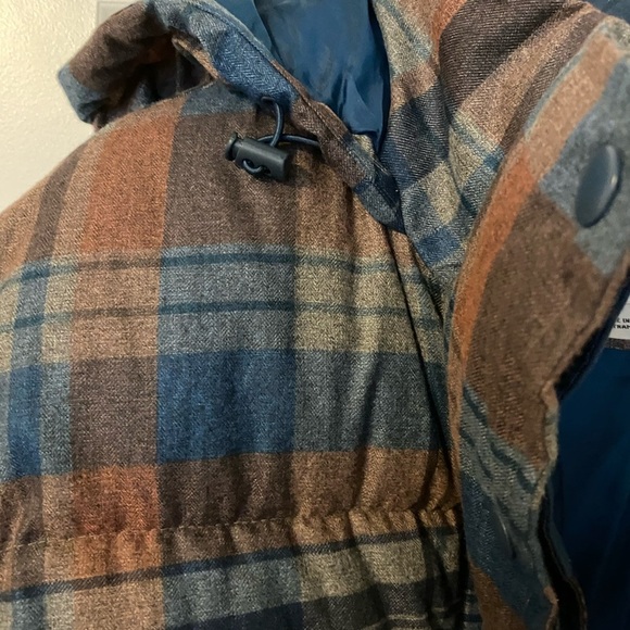 A New Day Plaid Hooded Puffer Jacket - Picture 2 of 7